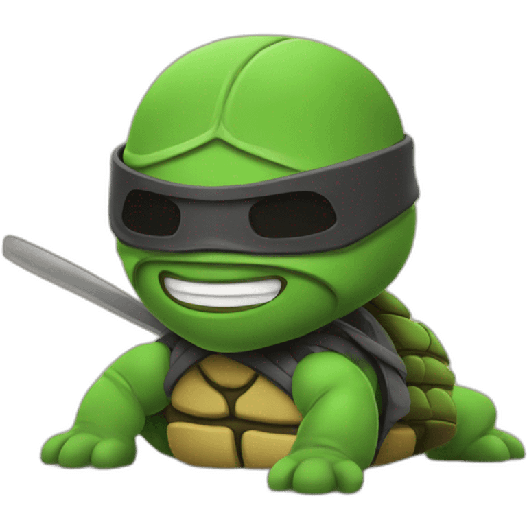 Tortue ninja sur toit emoji