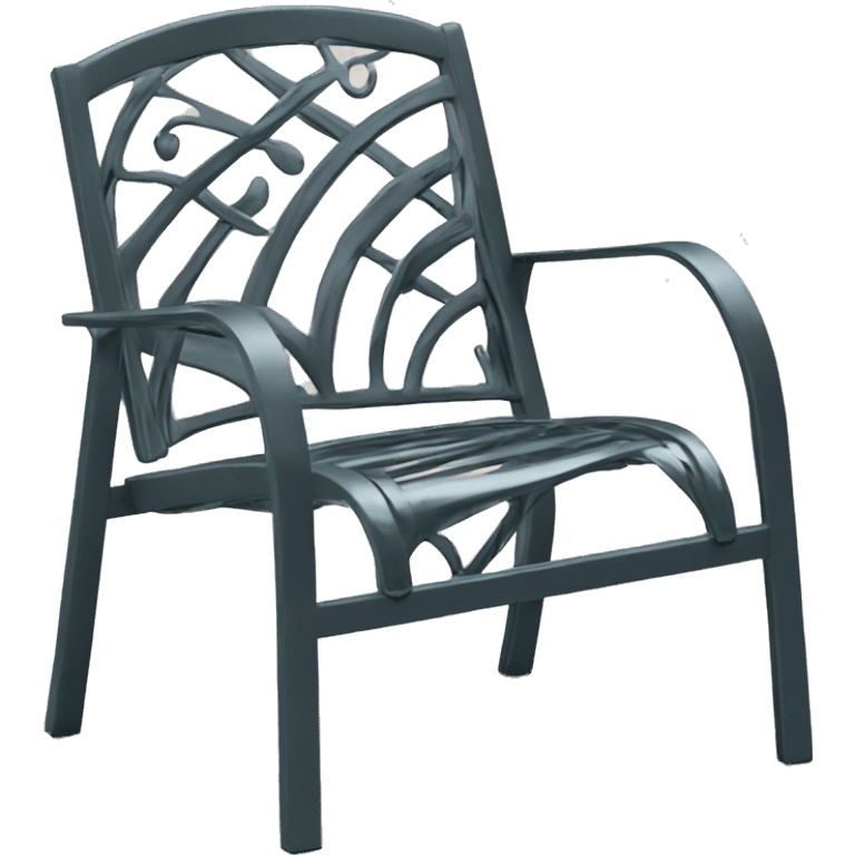 metal swirly outdoor chair emoji