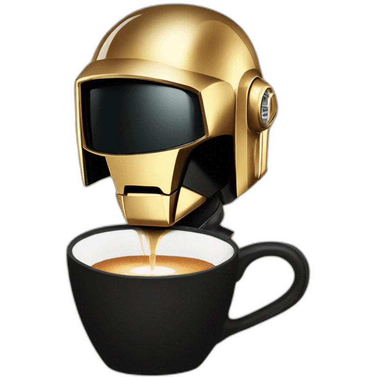 Daft punk holding cappuccino  emoji