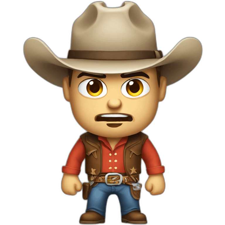 angry cowboy emoji