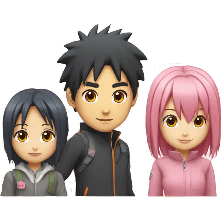 sakura et naruto à l'école  emoji