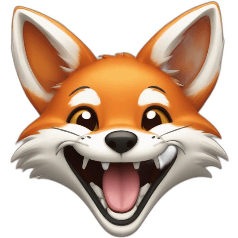 Fox laughing emoji