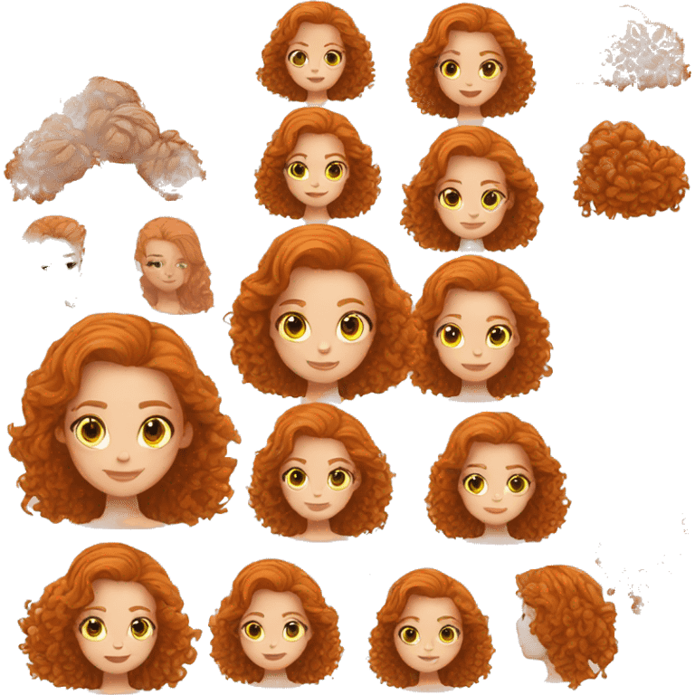 Ginger and brunette girls emoji