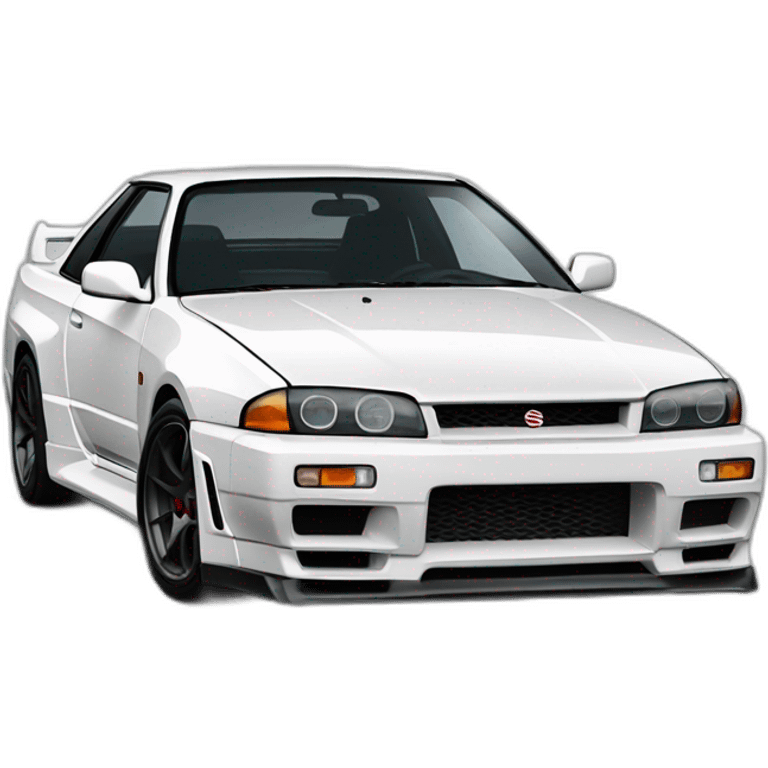 nissan skyline GTR R32 blanche emoji