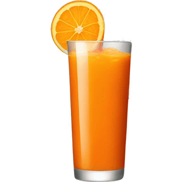 Orange drink with candy emoji