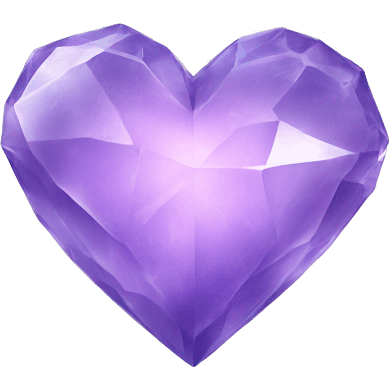 Lavender crystal heart emoji