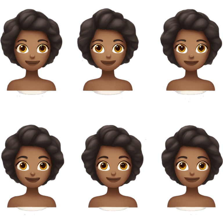 brunette girl doing skin care emoji