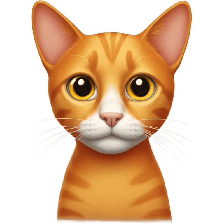 Orange cat with big round eyes emoji