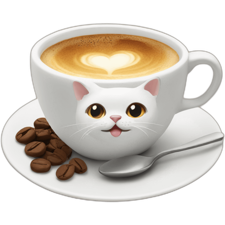 Cat in Kaffee emoji