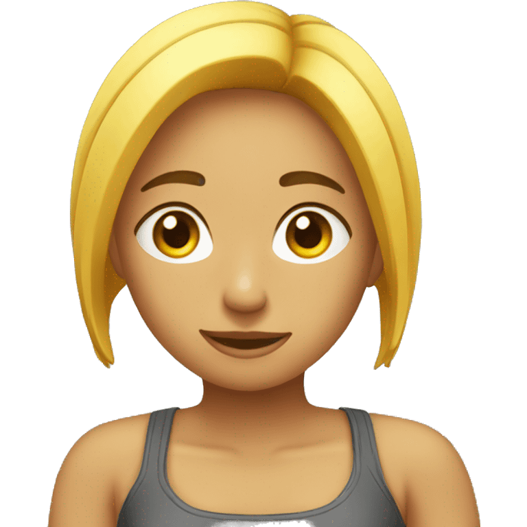 Chica cargando peso emoji