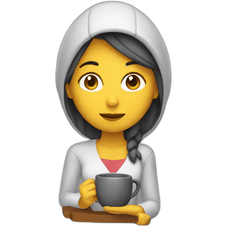 mujer tomando mate emoji