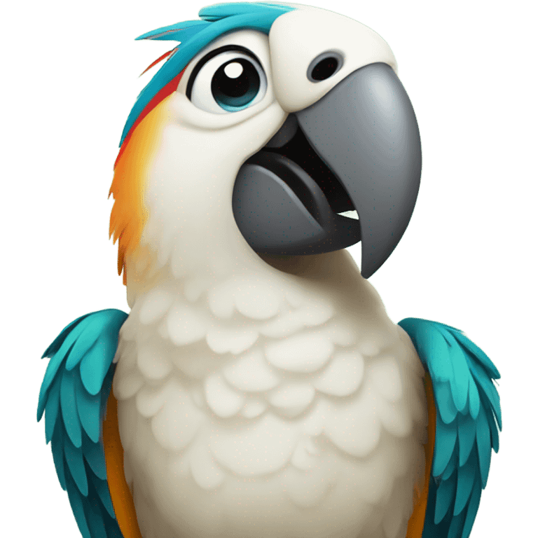 Parrot saying hi emoji