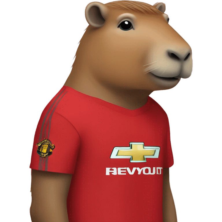 capybara with manchester united shirt emoji