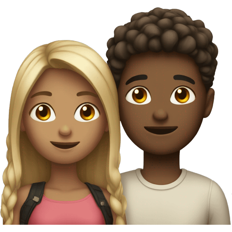 Two teenagers in love  emoji