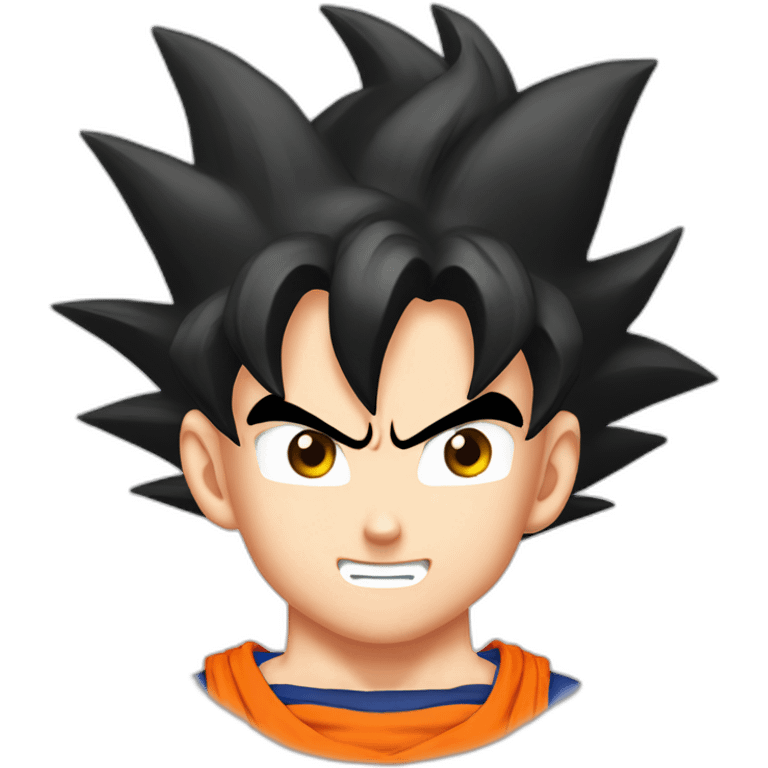 dragonball goku face colour emoji