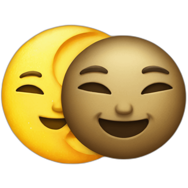 Sun and moon love emoji