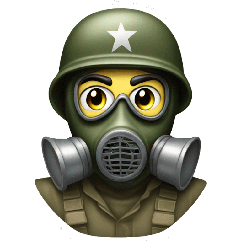 Us soldier ww2 in gas mask emoji