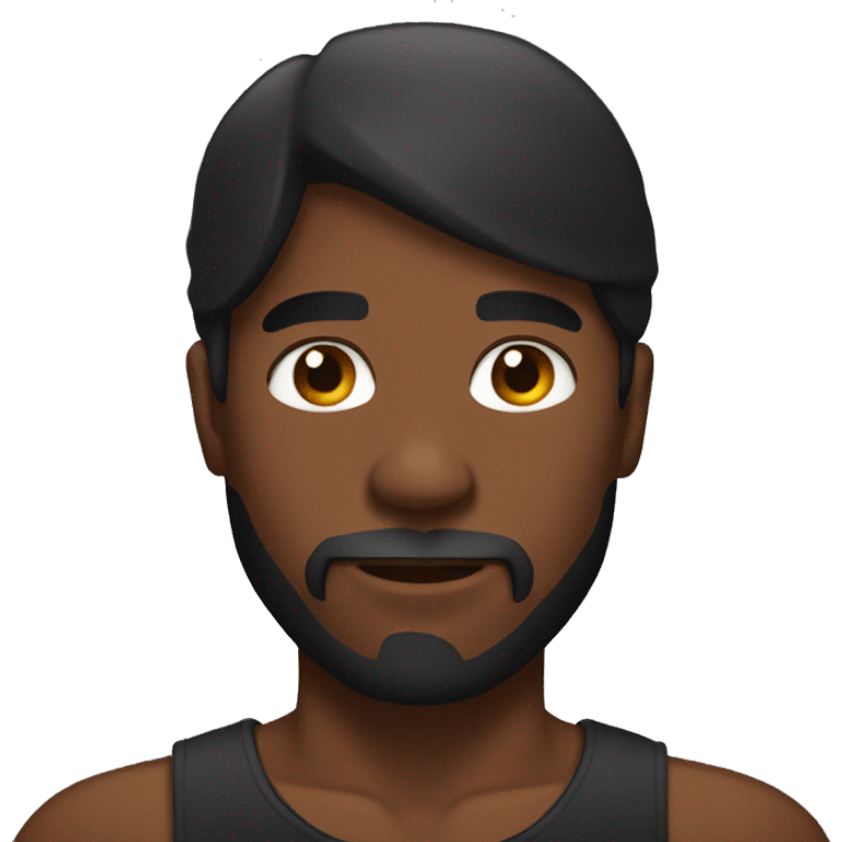 Black buff man emoji