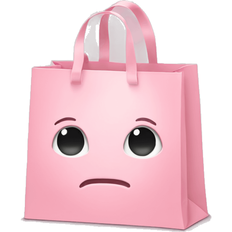 light pink shopping bag with bow emoji