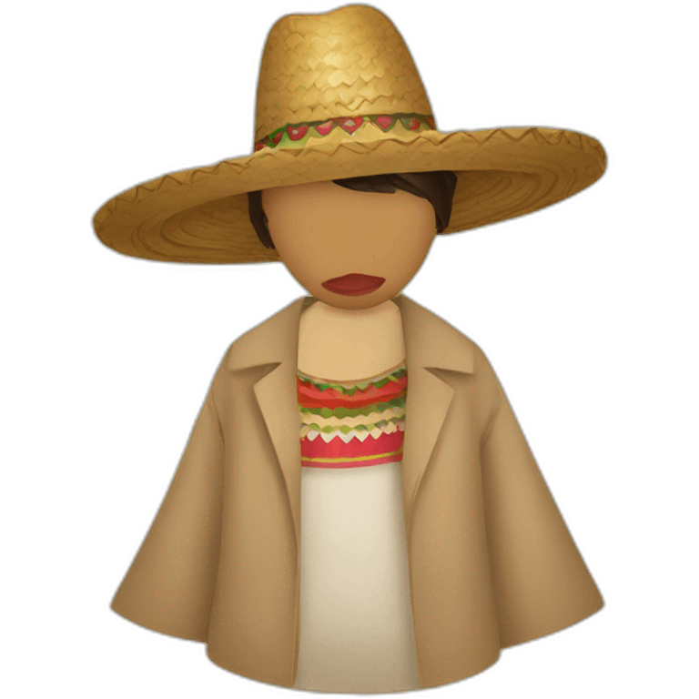 une mexicaine  sombrero emoji