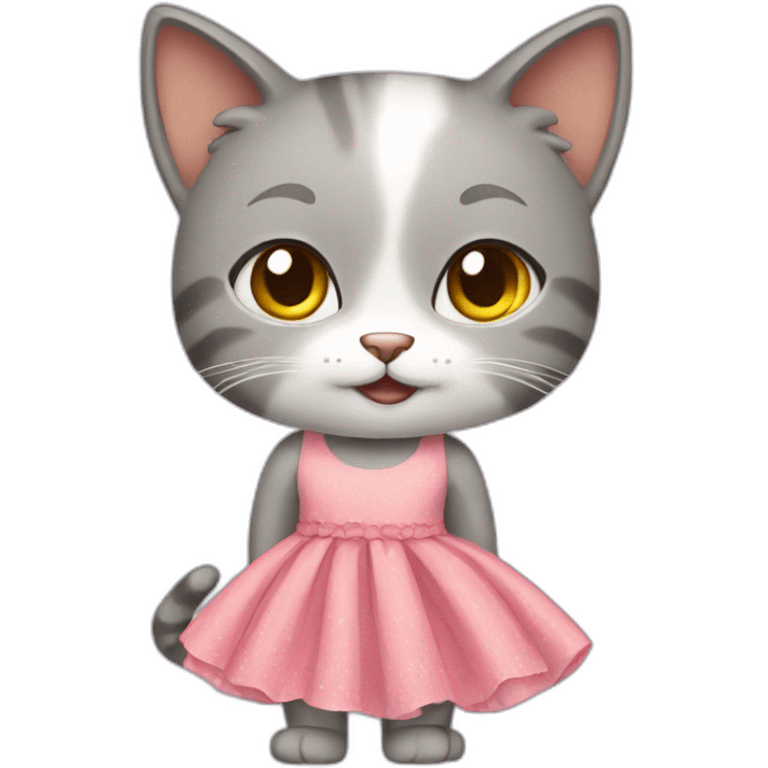 cat with dress emoji