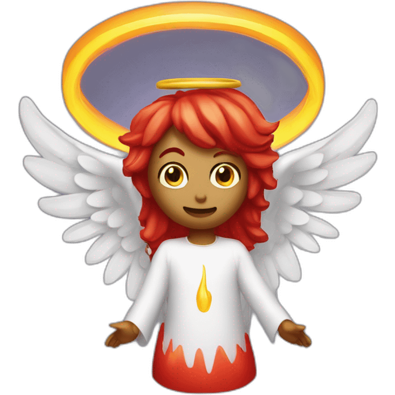 A spicy pepper wearing an angel halo. Not an angel. A pepper wearing a halo. emoji