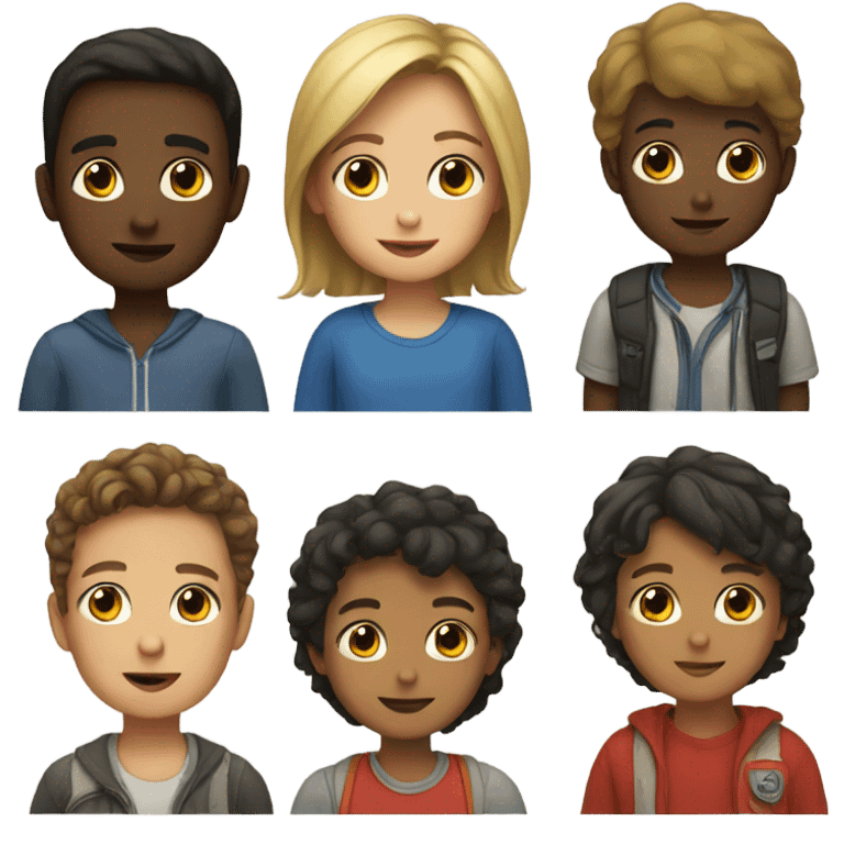 Girl and boys emoji