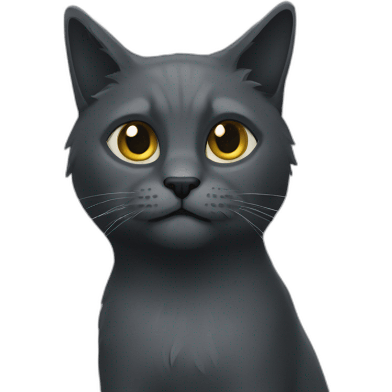 all-darkgrey-cat-long-hair-brokenear emoji