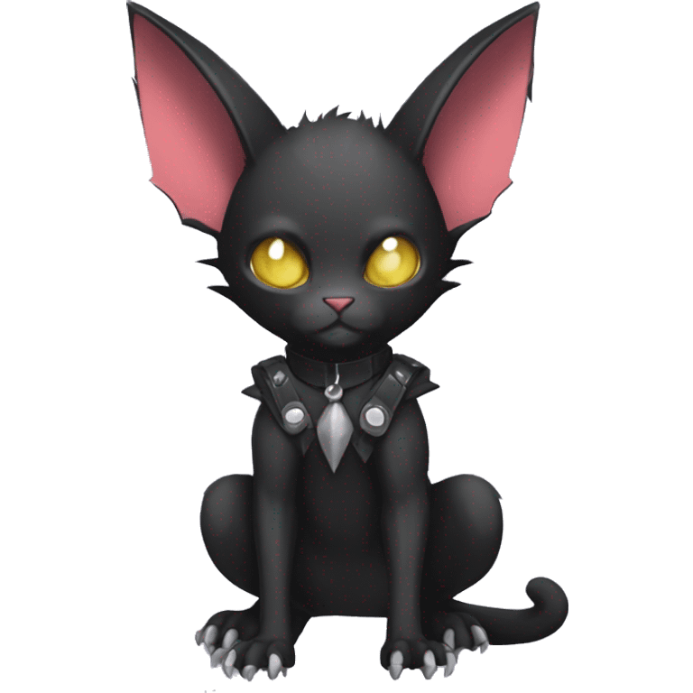 Black Punk Bat-Cat-Fakemon Full Body emoji