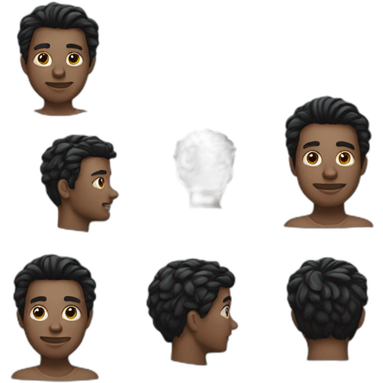 Black hair modern cut man  emoji