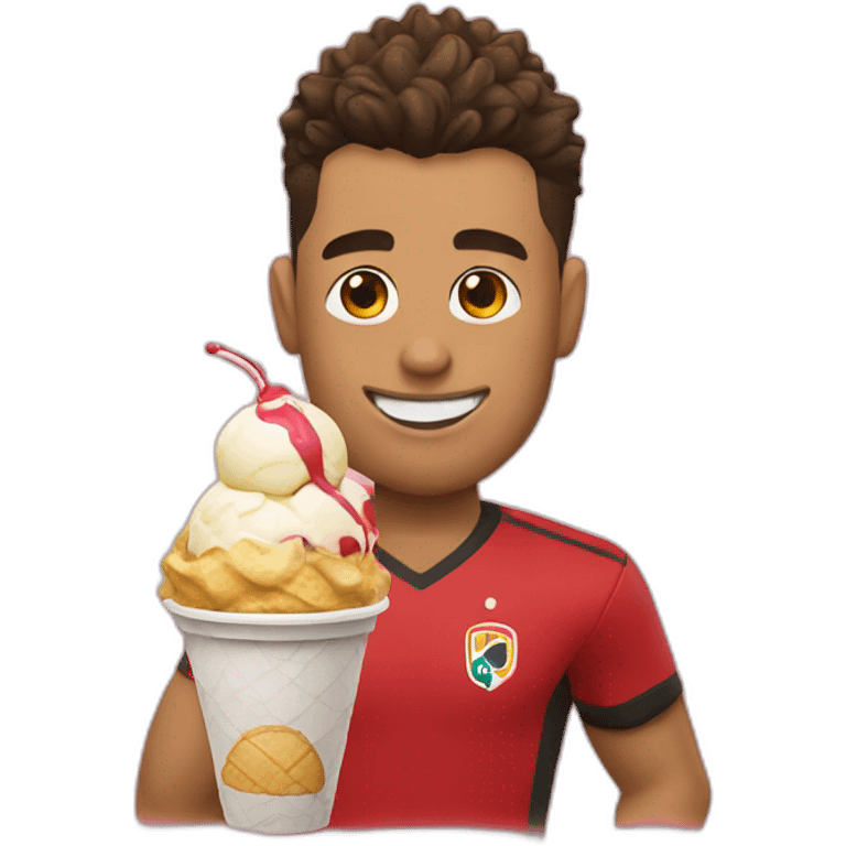 Ronaldo with ICE cream emoji