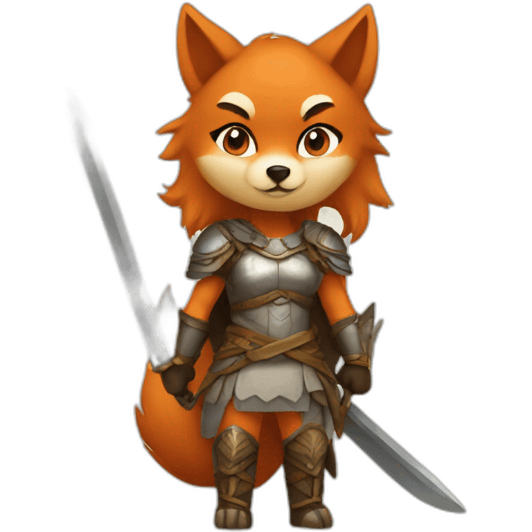 female warrior fox emoji