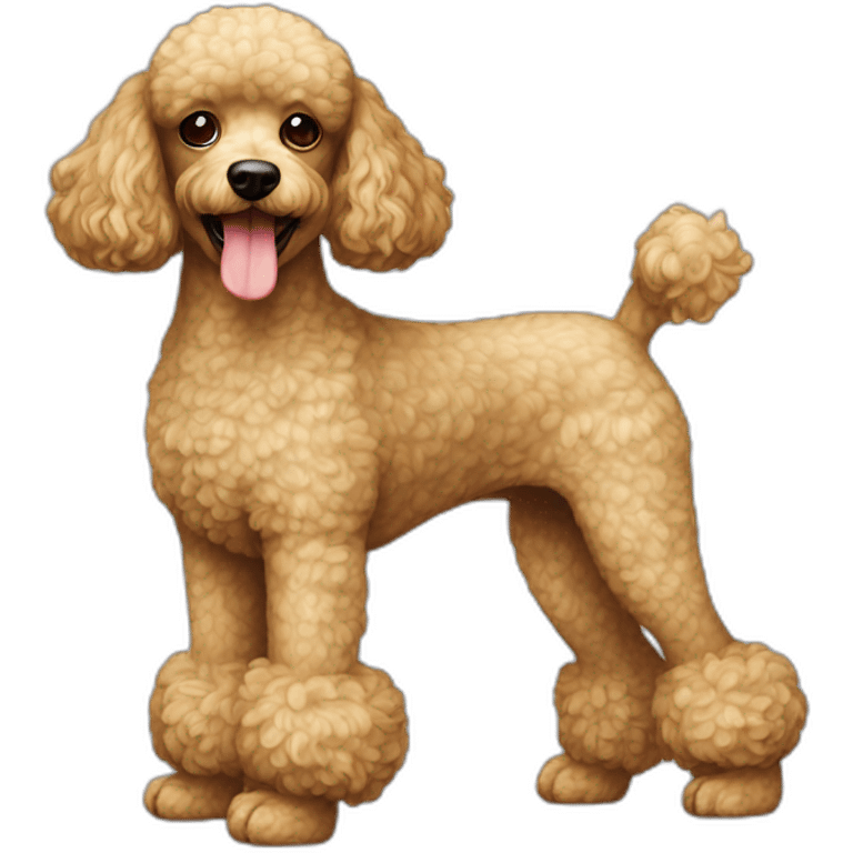 Dog poodle miniature full-height emoji