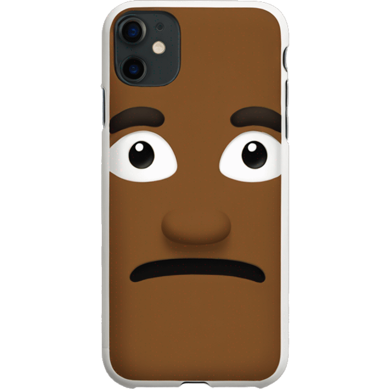 Rhode phone case brown  emoji