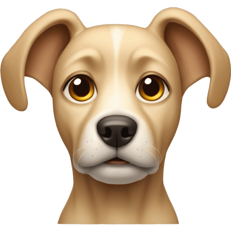 beige dog with big up ears emoji