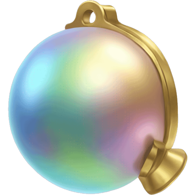 Pastel Realistic metallic globe sleigh bell. emoji