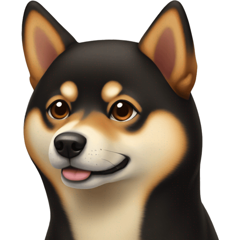 Black and tan Shiba Inu emoji