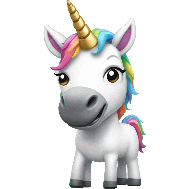 Unicorn with microphone emoji