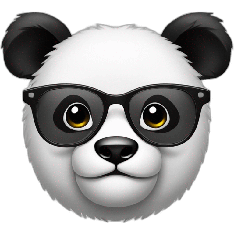 Panda wearing glasses emoji