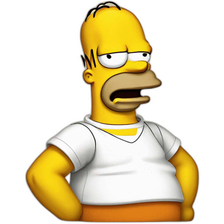 Homer Simpson with pumpkin head emoji