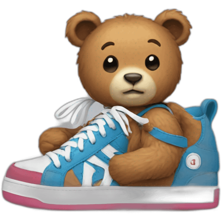 Bear with sneakers emoji