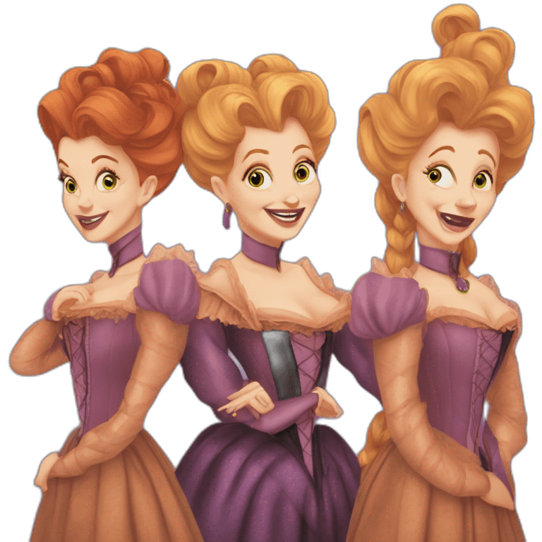 The three Sanderson sisters from Hocus Pocus emoji