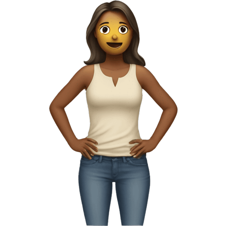 Generate an emoji of a woman covering her torso emoji