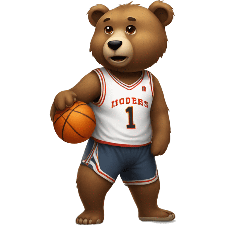 A bear with a basketball  emoji