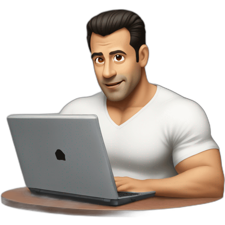 salman khan with laptop emoji