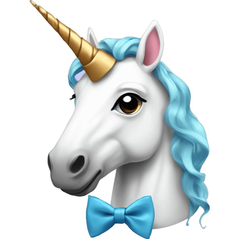 unicorn with bow tie emoji