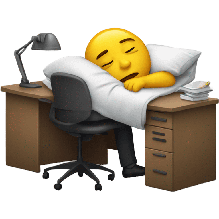 Sleeping at work emoji