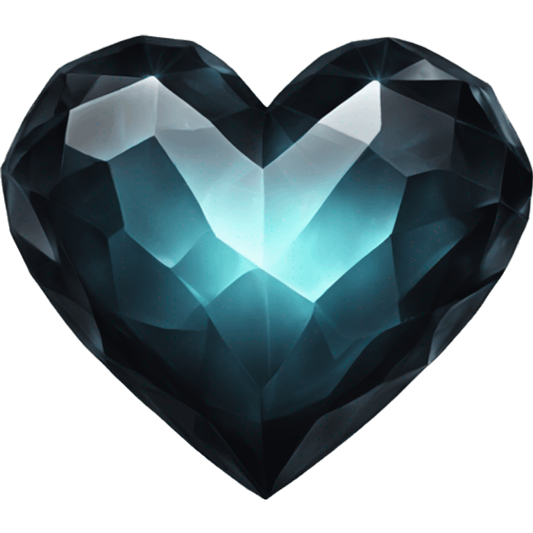 Black crystal heart emoji