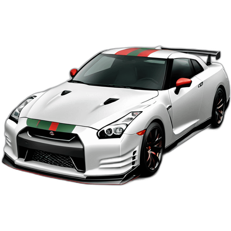 Nissan-skyline-gt-r35,gucci emoji