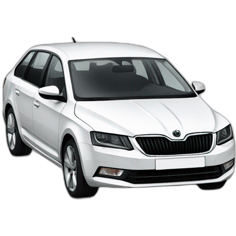 white skoda octavia emoji